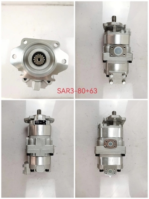 KOMATSU 로더 유압 기어 펌프 705-56-34100 SAR3-80+63-WA420-1C