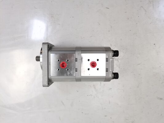 16.3+16.3-15T-L 유압 기어 펌프 철 및 알루미늄 합금 재료 건설 기계 공장 공급 유압 예비 부품용