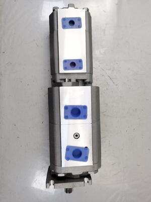 4단계 수압 기어 펌프 80+80+40+8 고품질 철 및 알루미늄 합금 재료 건설 기계 공장 공급 수압 부품