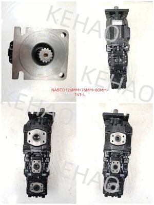 NABCO 기어 펌프 NABCO126MM+76MM+80MM-14T-L 철 알루미늄 스테인리스 스틸 중고압 가이드 펌프 가와사키 장비