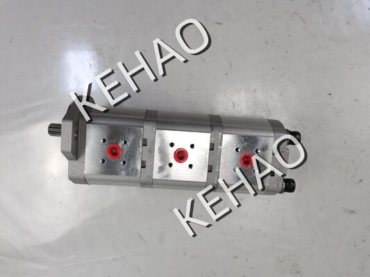 Factory Supply Hydraulic Gear Pump KRP4-13.2+13.2+11.2CC-10T-R Iron and Aluminum alloy materials Oil Transfer Pump OEM ODM with One Year Warranty