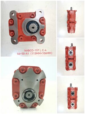 NABCO 콘크리트 기계용 기어 펌프 펌프 NABCO-56+50-A1 주철 및 알루미늄 합금 재료 삼중 수압 펌프 1 년 보증 공장 공급