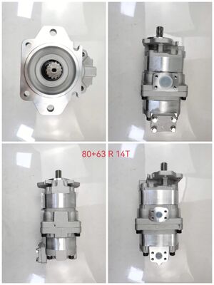 KEHAO 기어 펌프 코마쓰 철과 알루미늄 합금 휠 로더 기계 수리 부품 모델 80+63 R 14T OEM ODM 공장 공급