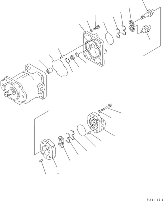 PUMP ASS'Y 705-34-25640 (SAR18) HM350 Komatsu 로더 기어 펌프