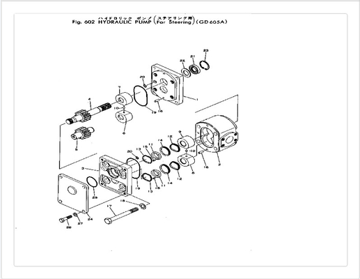 704-12-26120 GD605A 6.5 kg 용 Komatsu 기어 펌프